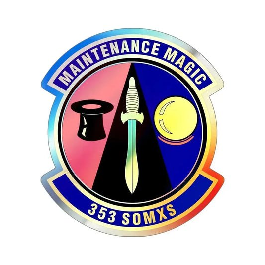 353d Special Operations Maintenance Squadron (U.S. Air Force) Holographic STICKER Die-Cut Vinyl Decal 6 Inch Holographic - The Sticker Space