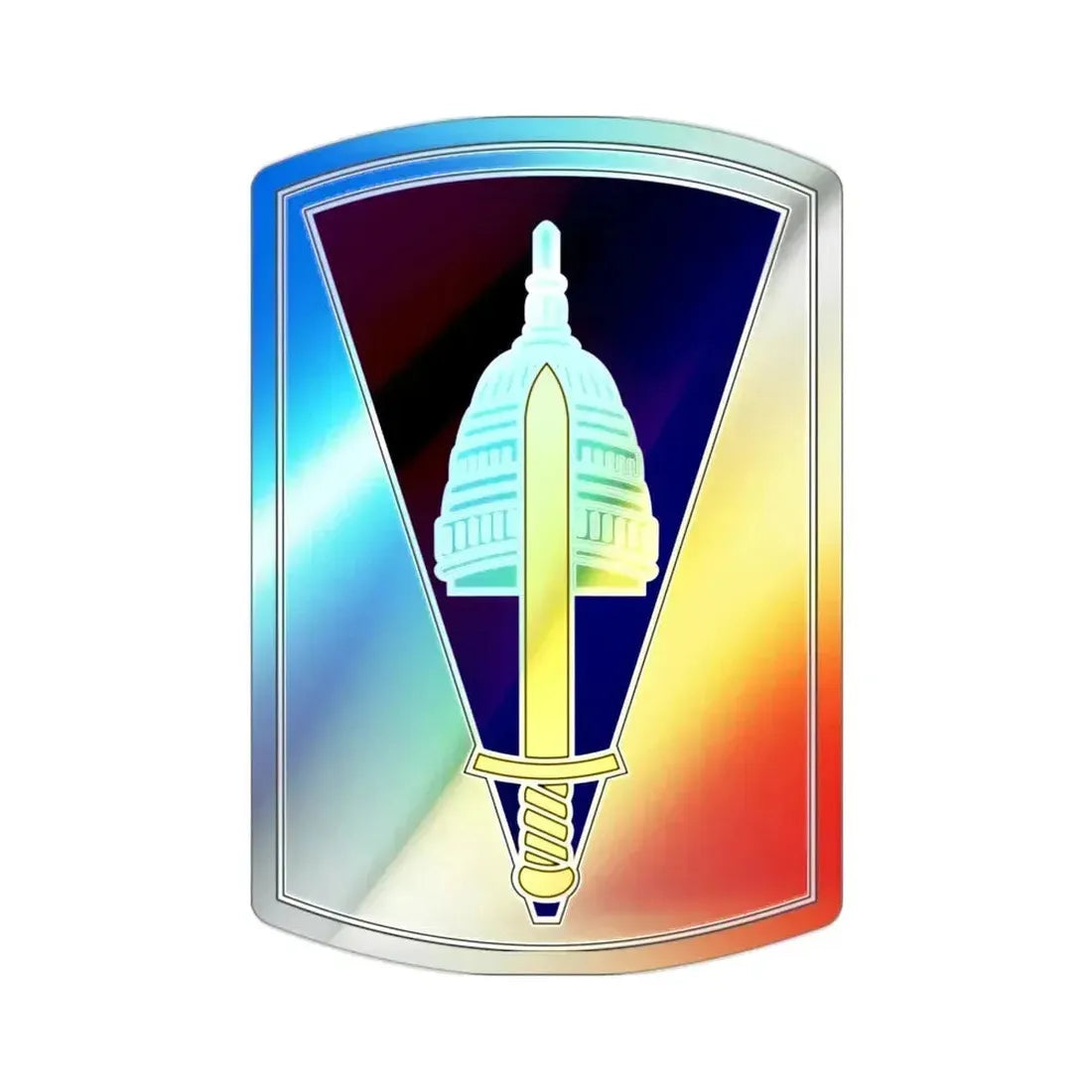 354 Civil Affairs Brigade 2 (U.S. Army) Holographic STICKER Die-Cut Vinyl Decal 2 Inch Holographic - The Sticker Space