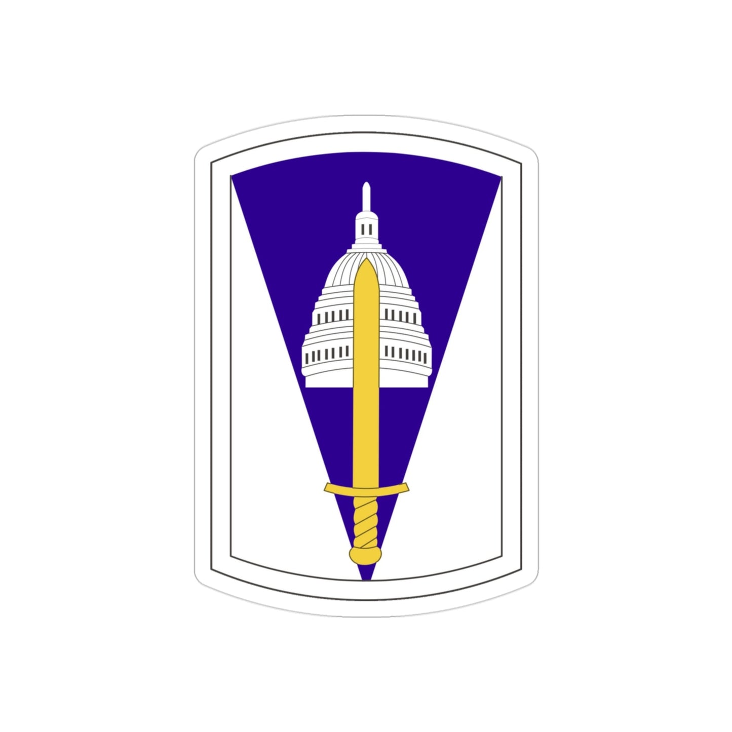 354 Civil Affairs Brigade (U.S. Army) REVERSE PRINT Transparent STICKER-3" × 3"-The Sticker Space