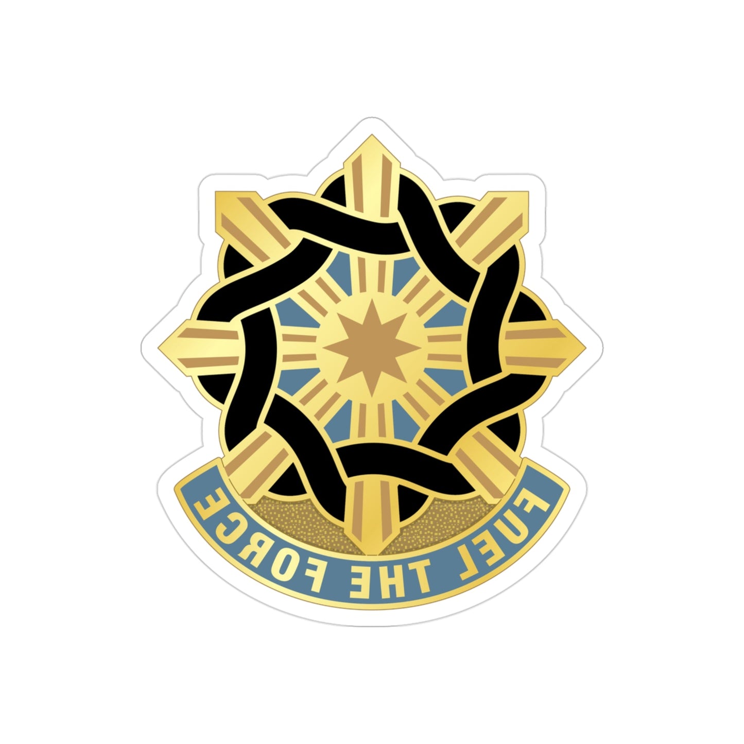 354 Quartermaster Group (U.S. Army) REVERSE PRINT Transparent STICKER-3" × 3"-The Sticker Space