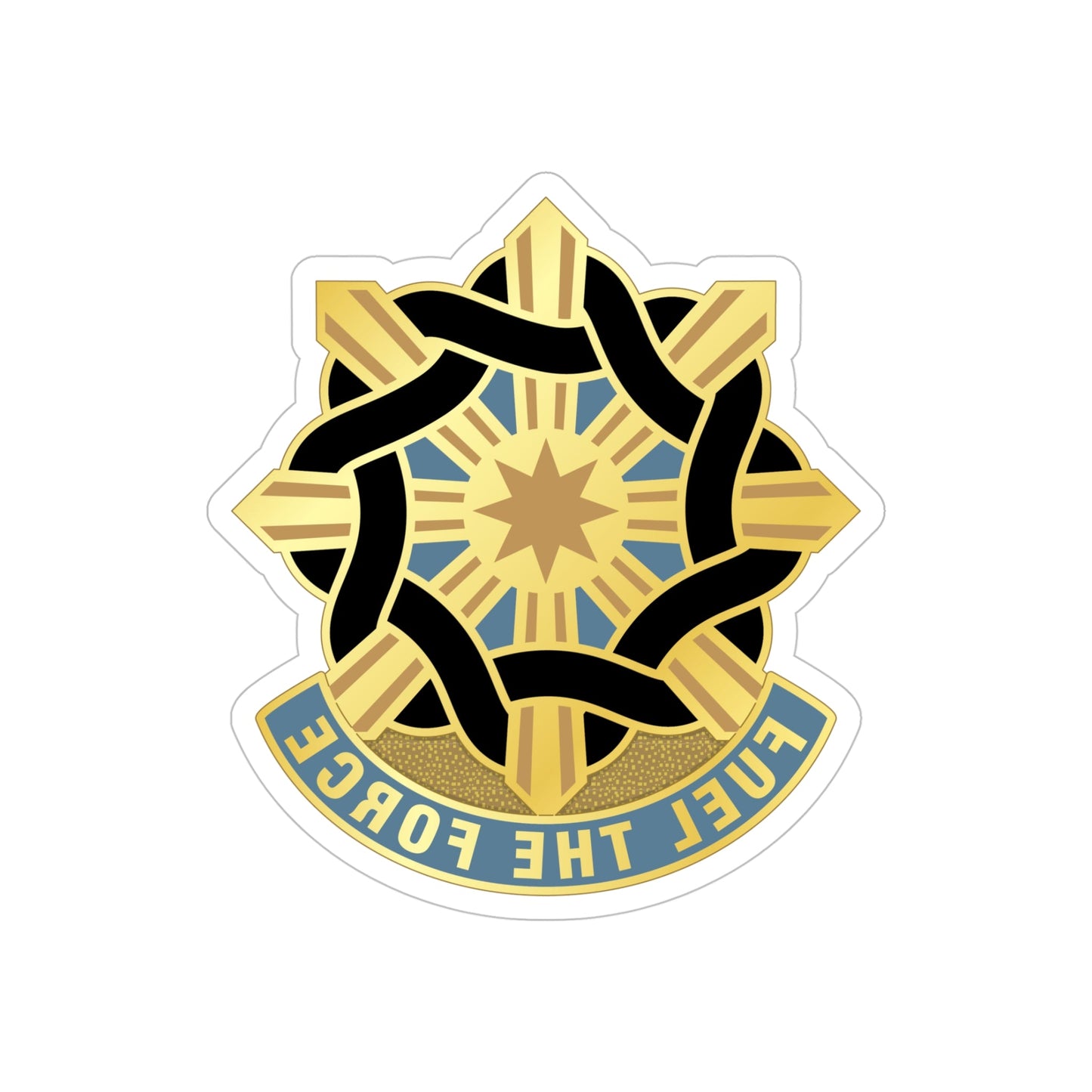 354 Quartermaster Group (U.S. Army) REVERSE PRINT Transparent STICKER-5" × 5"-The Sticker Space