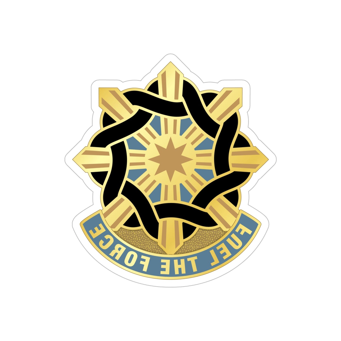 354 Quartermaster Group (U.S. Army) REVERSE PRINT Transparent STICKER-6" × 6"-The Sticker Space