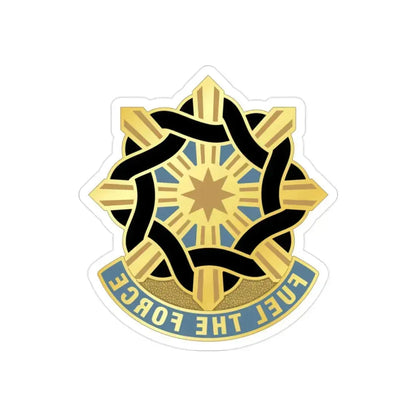 354 Quartermaster Group (U.S. Army) REVERSE PRINT Transparent Die-Cut STICKER 2 Inch Die-Cut Transparent - The Sticker Space