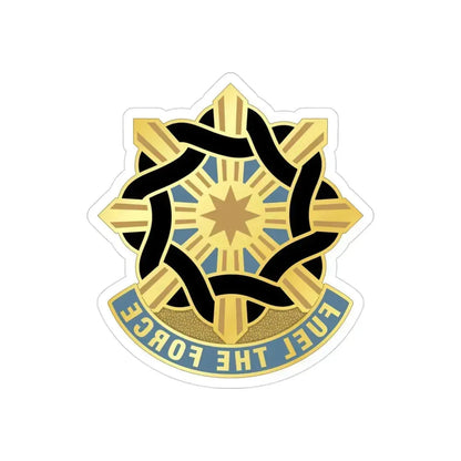 354 Quartermaster Group (U.S. Army) REVERSE PRINT Transparent Die-Cut STICKER 3 Inch Die-Cut Transparent - The Sticker Space