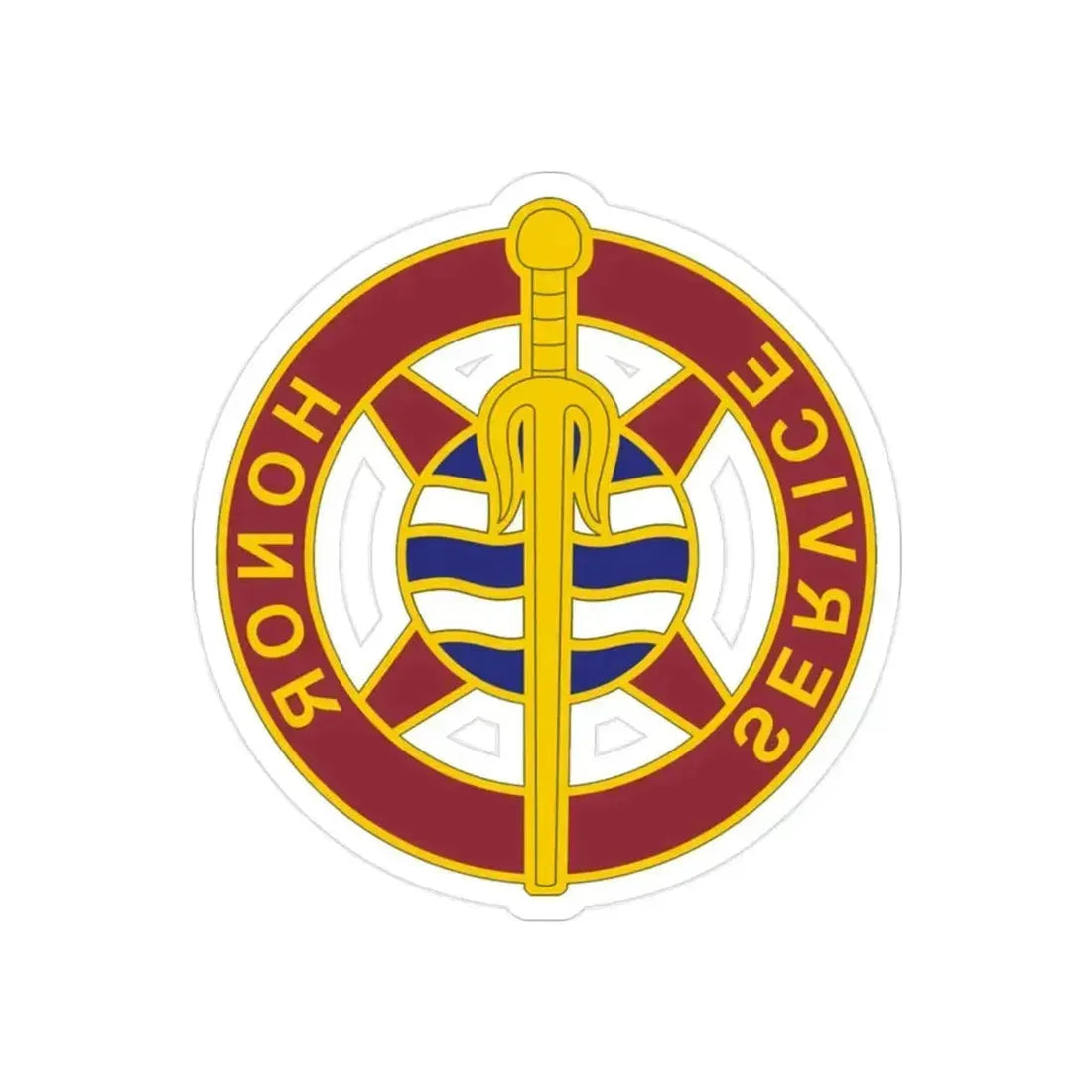 354 Transportation Battalion (U.S. Army) REVERSE PRINT Transparent Die-Cut STICKER 2 Inch Die-Cut Transparent - The Sticker Space