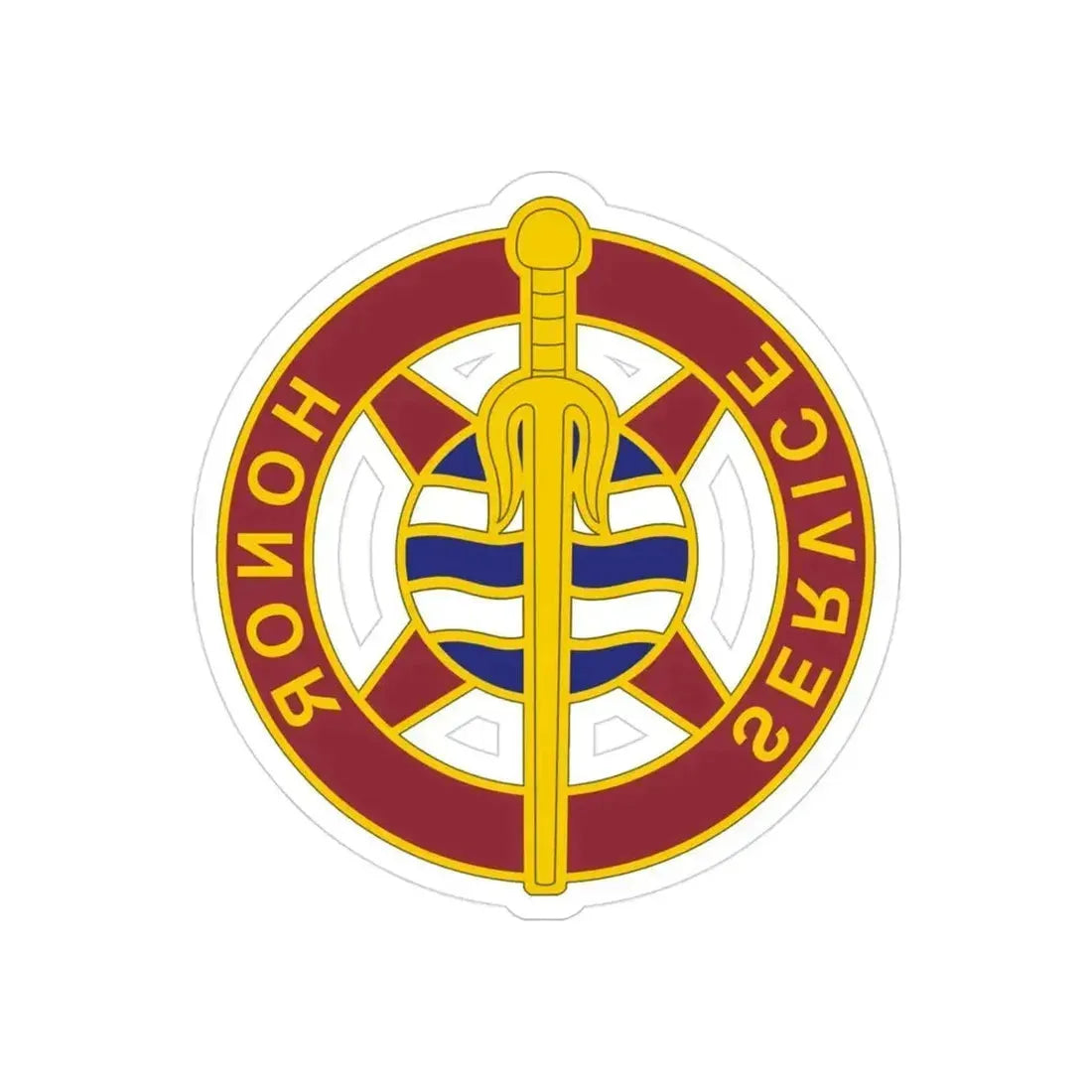 354 Transportation Battalion (U.S. Army) REVERSE PRINT Transparent Die-Cut STICKER 3 Inch Die-Cut Transparent - The Sticker Space