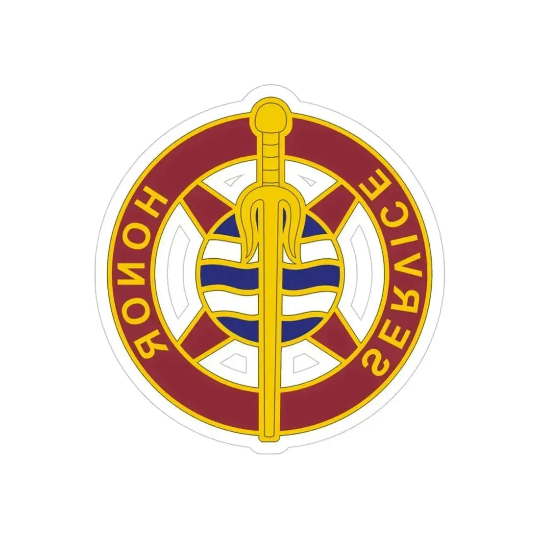 354 Transportation Battalion (U.S. Army) REVERSE PRINT Transparent Die-Cut STICKER 4 Inch Die-Cut Transparent - The Sticker Space