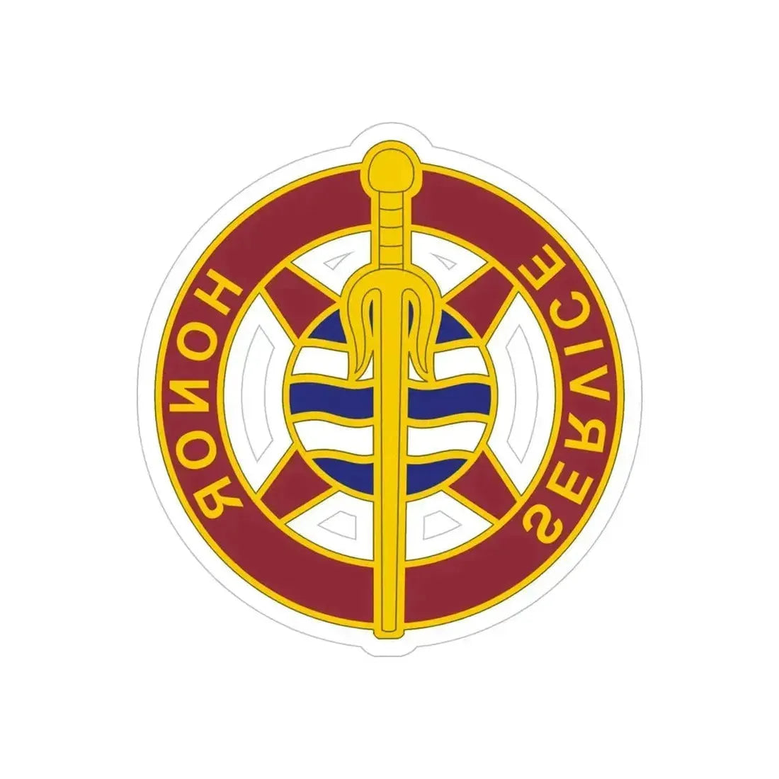 354 Transportation Battalion (U.S. Army) REVERSE PRINT Transparent Die-Cut STICKER 5 Inch Die-Cut Transparent - The Sticker Space