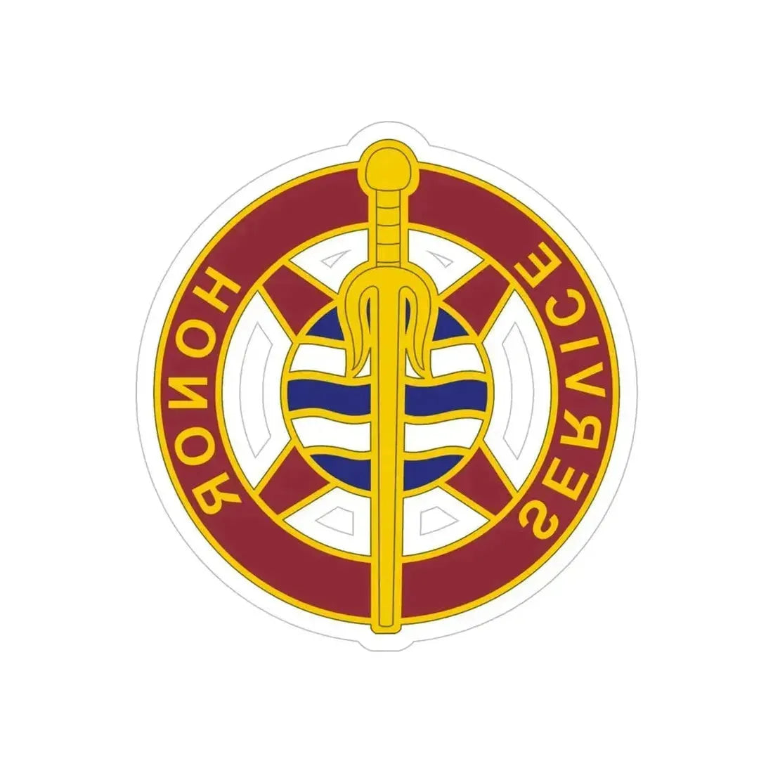 354 Transportation Battalion (U.S. Army) REVERSE PRINT Transparent Die-Cut STICKER 6 Inch Die-Cut Transparent - The Sticker Space