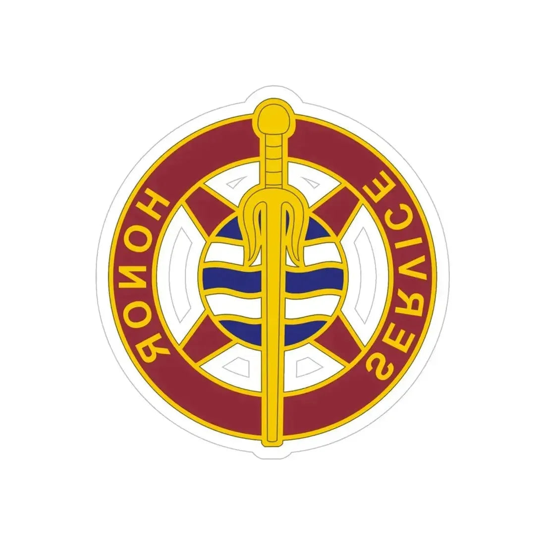 354 Transportation Battalion (U.S. Army) REVERSE PRINT Transparent Die-Cut STICKER - The Sticker Space