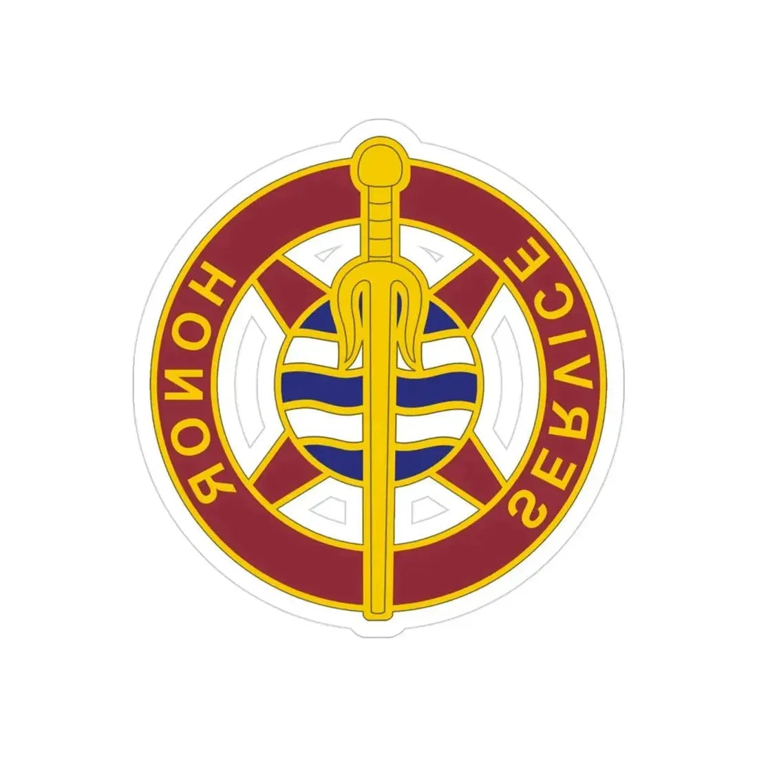 354 Transportation Battalion (U.S. Army) REVERSE PRINT Transparent Die-Cut STICKER - The Sticker Space