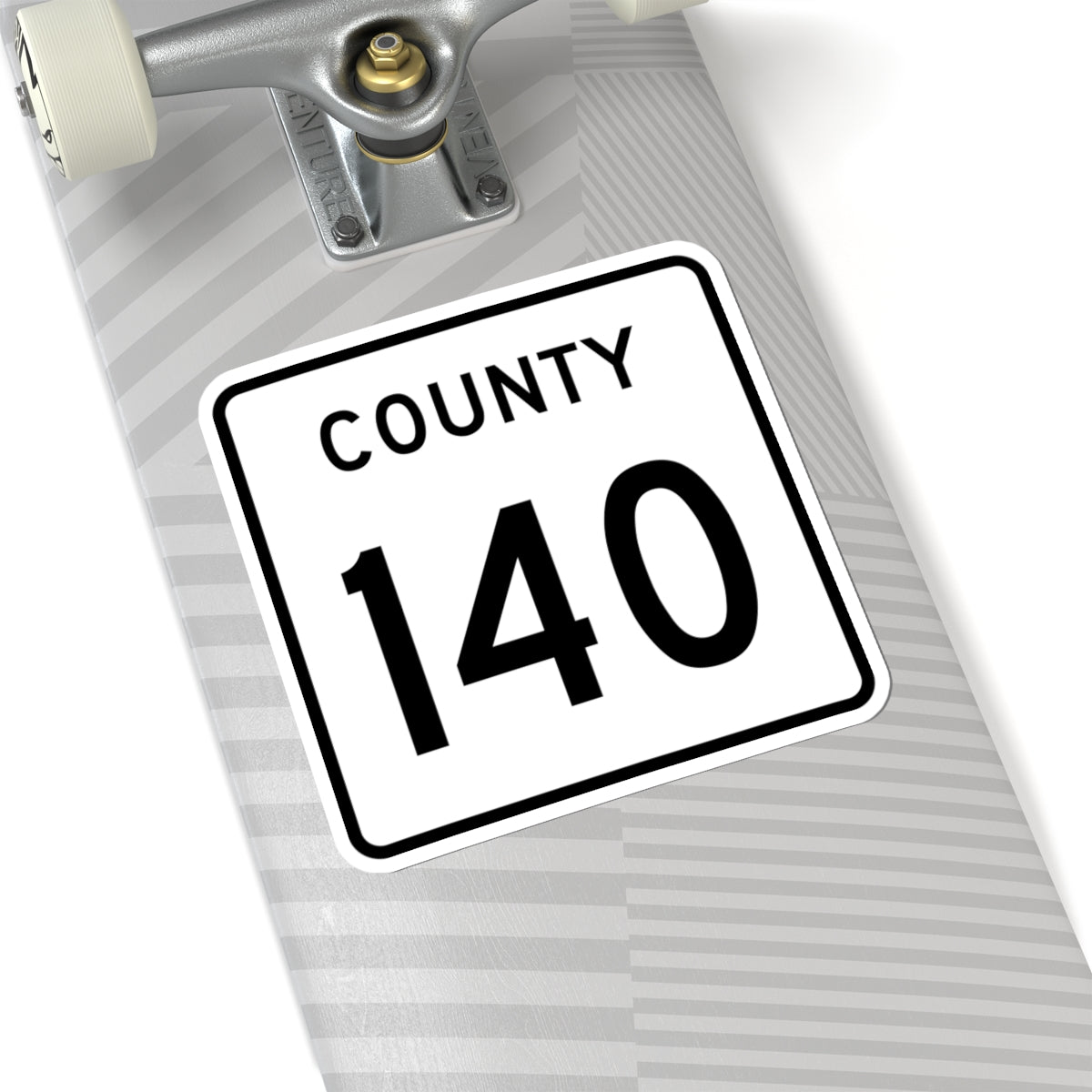 County 140 square (Minnesota) (Road Sign) STICKER Vinyl Kiss-Cut Decal