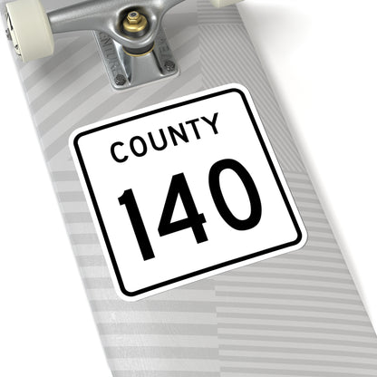 County 140 square (Minnesota) (Road Sign) STICKER Vinyl Kiss-Cut Decal