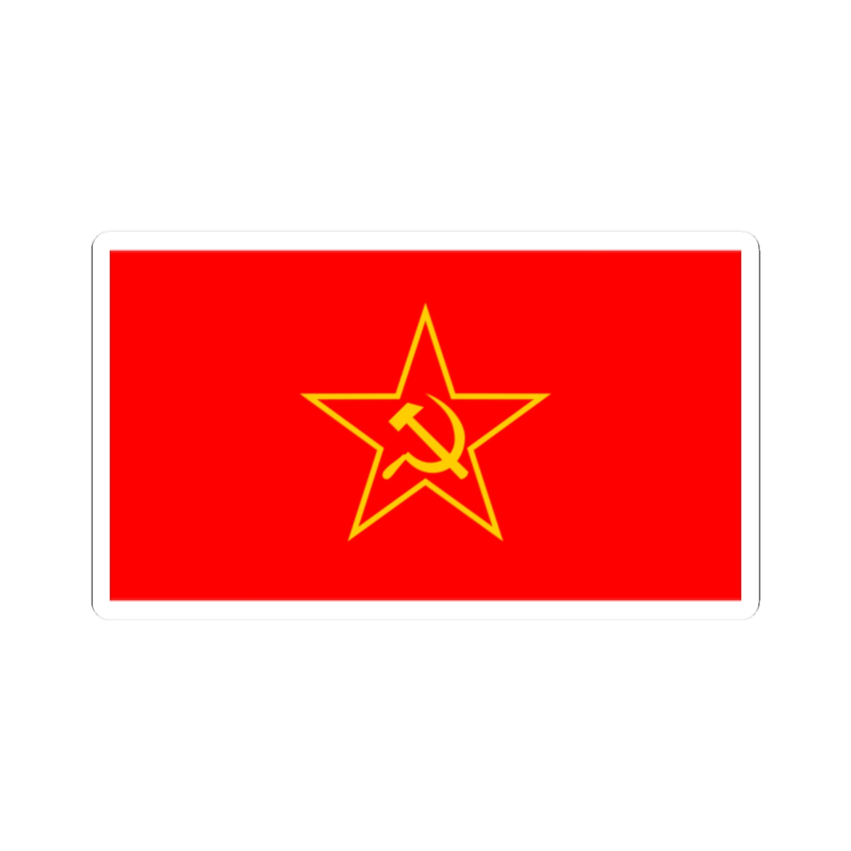 Communist Party of Burma flag 1970 (Myanmar) STICKER Vinyl Kiss-Cut Decal