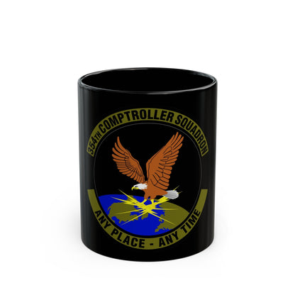 354th Comptroller Squadron (U.S. Air Force) Black Coffee Mug-11oz-The Sticker Space