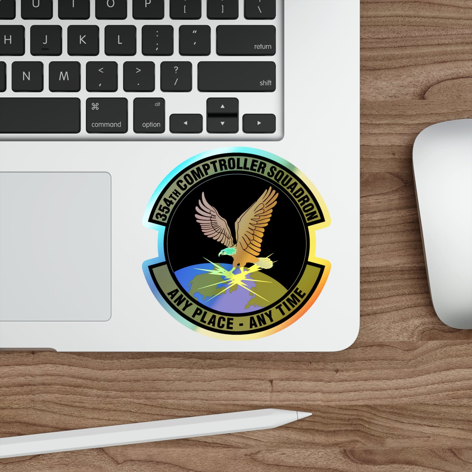 354th Comptroller Squadron (U.S. Air Force) Holographic STICKER Die-Cut Vinyl Decal-The Sticker Space