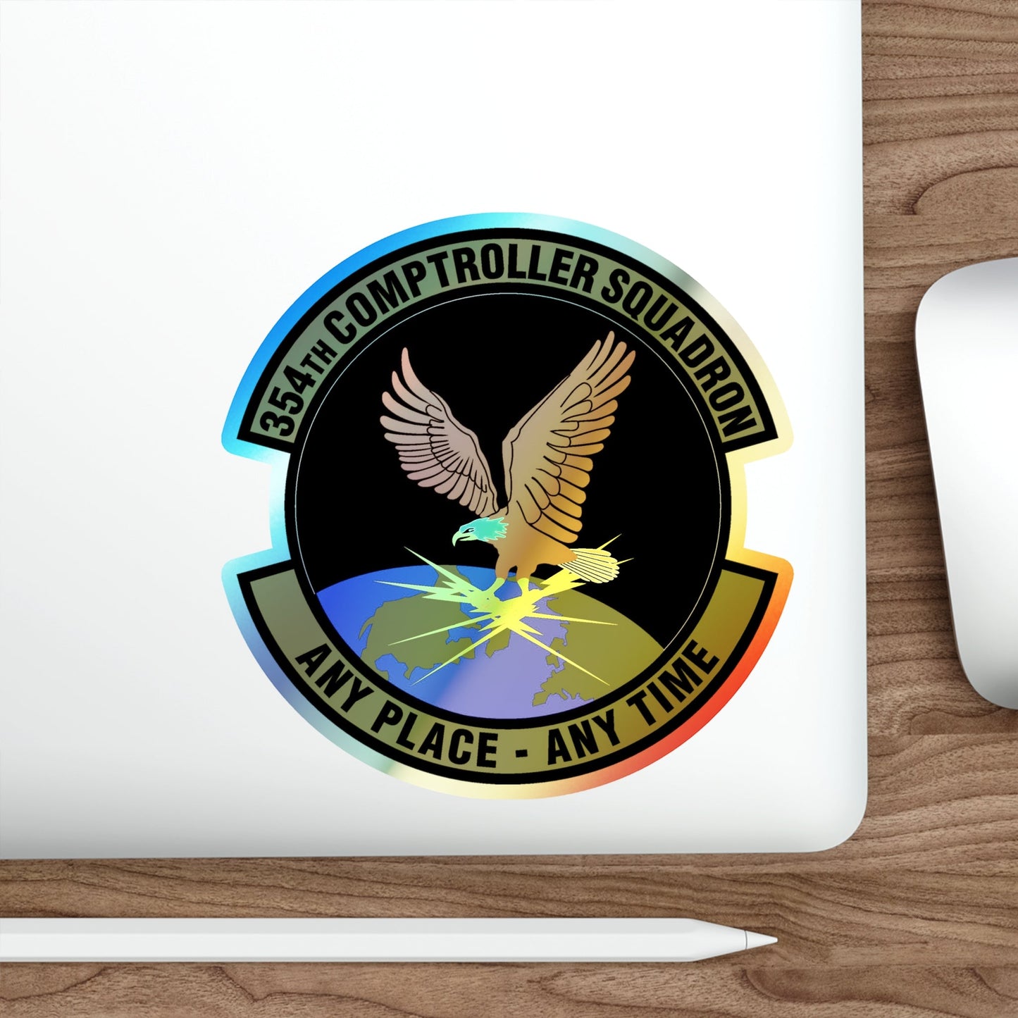 354th Comptroller Squadron (U.S. Air Force) Holographic STICKER Die-Cut Vinyl Decal-The Sticker Space