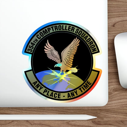 354th Comptroller Squadron (U.S. Air Force) Holographic STICKER Die-Cut Vinyl Decal-The Sticker Space