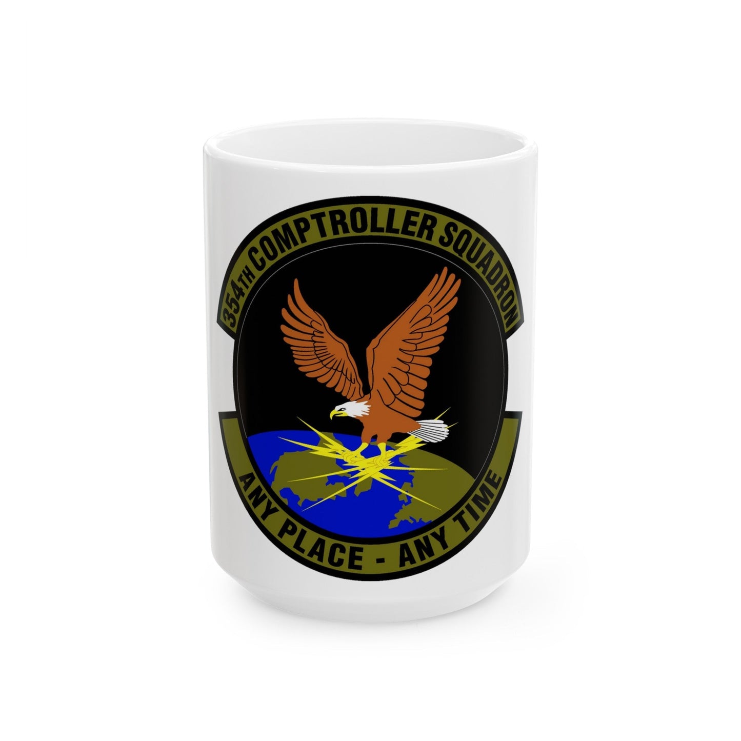 354th Comptroller Squadron (U.S. Air Force) White Coffee Mug-15oz-The Sticker Space