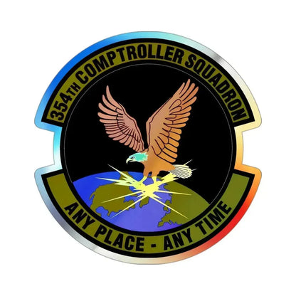 354th Comptroller Squadron (U.S. Air Force) Holographic STICKER Die-Cut Vinyl Decal - The Sticker Space