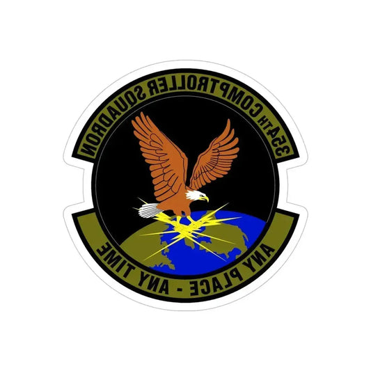 354th Comptroller Squadron (U.S. Air Force) REVERSE PRINT Transparent Die-Cut STICKER 6 Inch Die-Cut Transparent - The Sticker Space