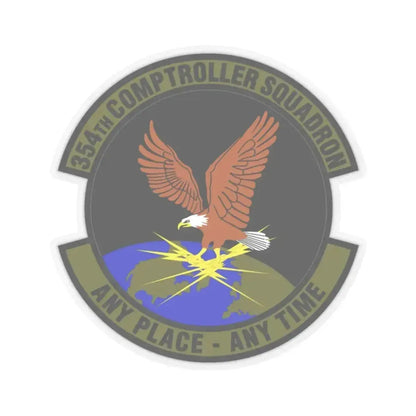 354th Comptroller Squadron (U.S. Air Force) STICKER Vinyl Kiss-Cut Decal 2 Inch Transparent - The Sticker Space