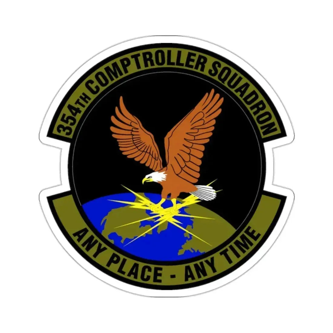 354th Comptroller Squadron (U.S. Air Force) STICKER Vinyl Kiss-Cut Decal 2 Inch White - The Sticker Space