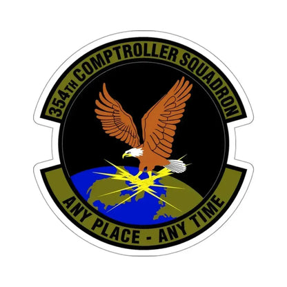 354th Comptroller Squadron (U.S. Air Force) STICKER Vinyl Kiss-Cut Decal 3 Inch White - The Sticker Space