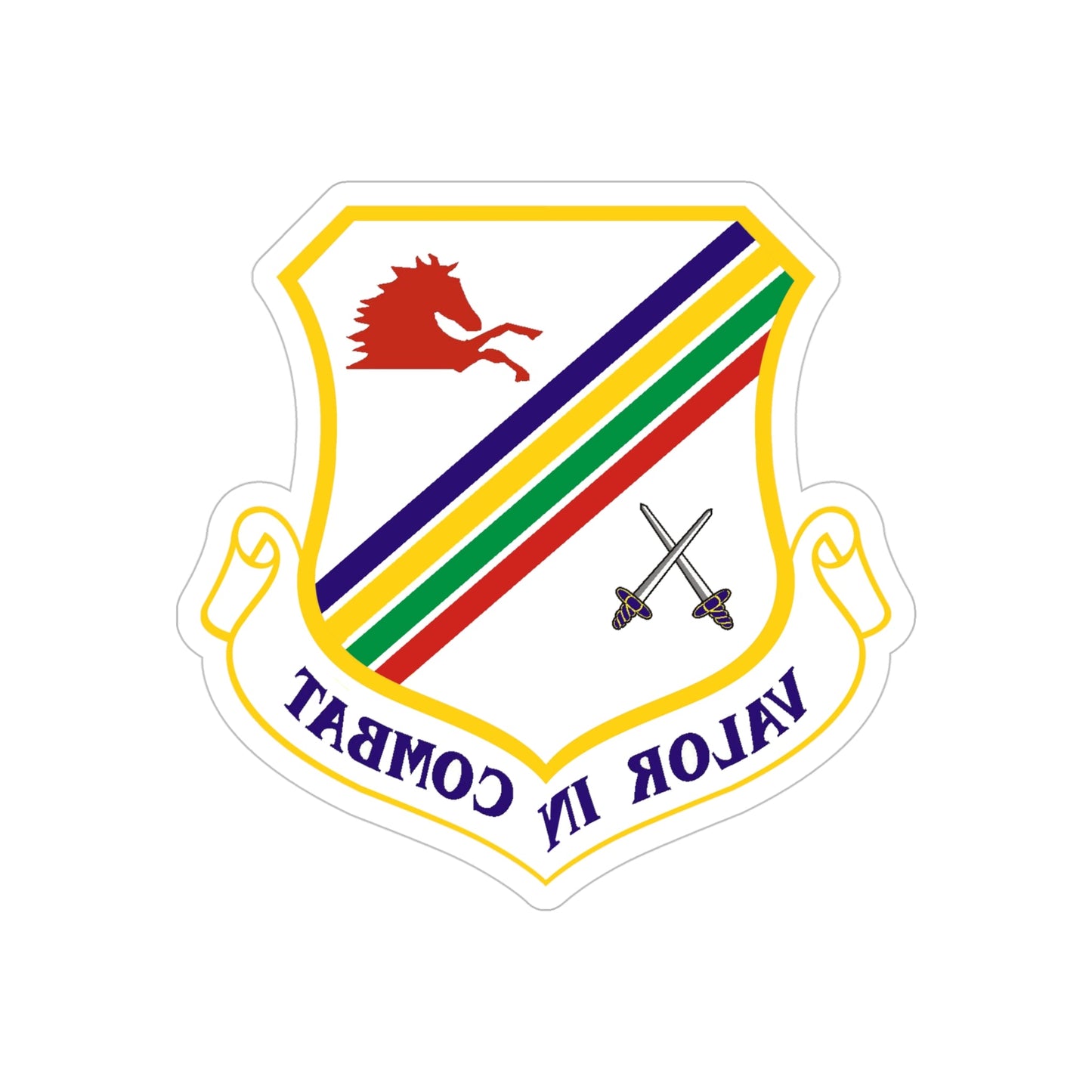 354th Fighter Wing (U.S. Air Force) REVERSE PRINT Transparent STICKER-5" × 5"-The Sticker Space