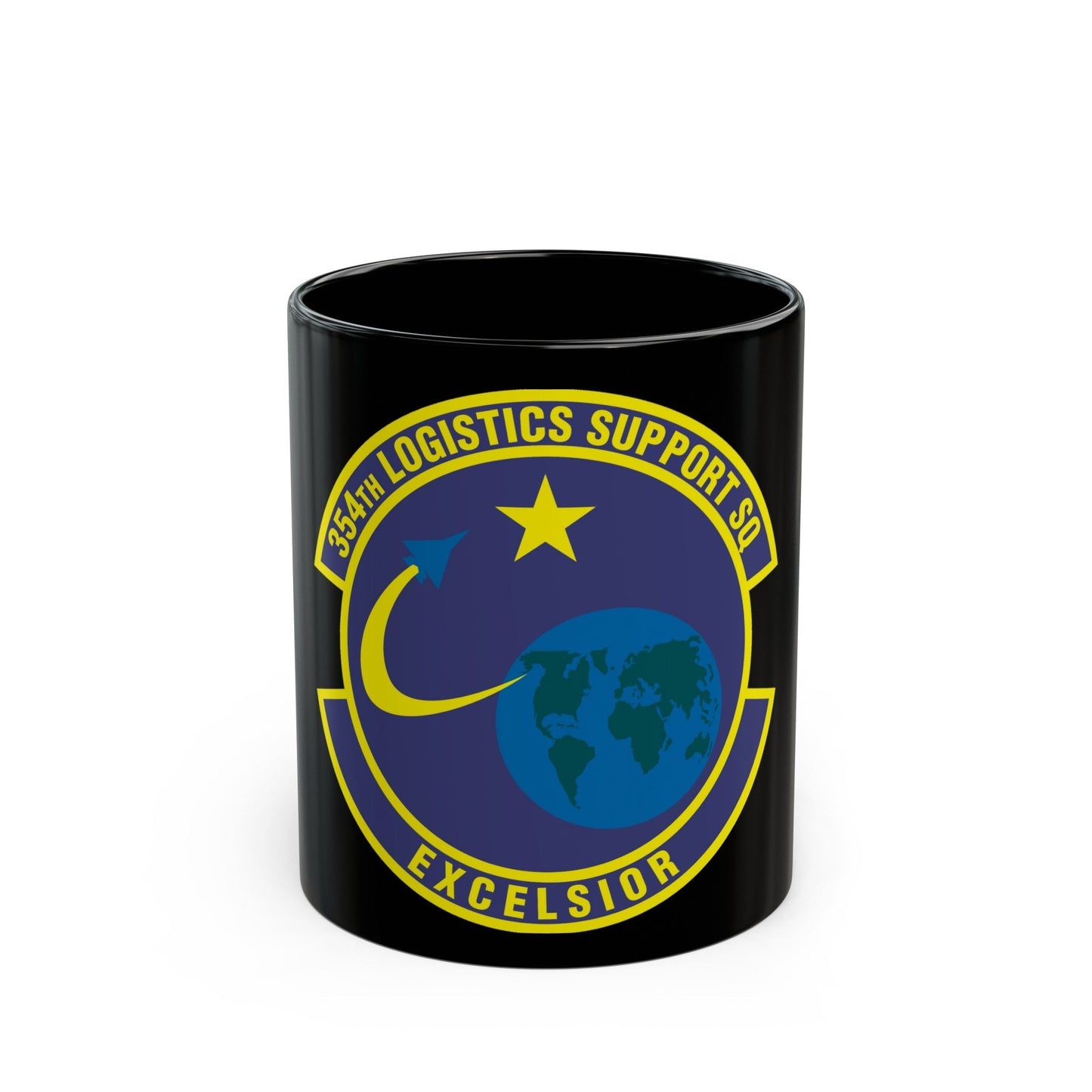 354th Logistics Support Squadron (U.S. Air Force) Black Coffee Mug-11oz-The Sticker Space