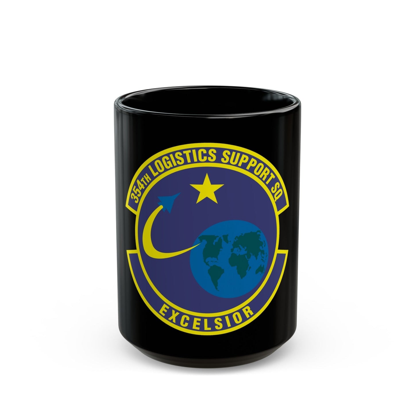 354th Logistics Support Squadron (U.S. Air Force) Black Coffee Mug-15oz-The Sticker Space