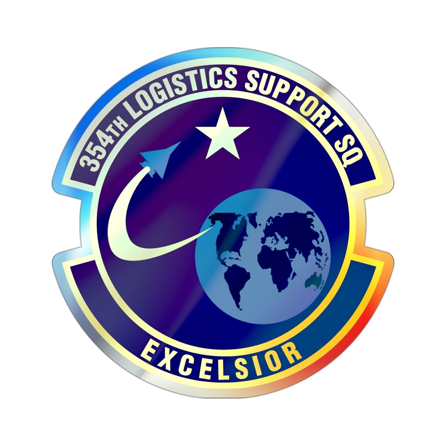 354th Logistics Support Squadron (U.S. Air Force) Holographic STICKER Die-Cut Vinyl Decal-3 Inch-The Sticker Space