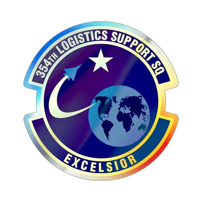 354th Logistics Support Squadron (U.S. Air Force) Holographic STICKER Die-Cut Vinyl Decal 4 Inch Holographic - The Sticker Space