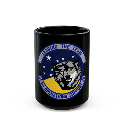 354th Operations Support Squadron (U.S. Air Force) Black Coffee Mug-15oz-The Sticker Space