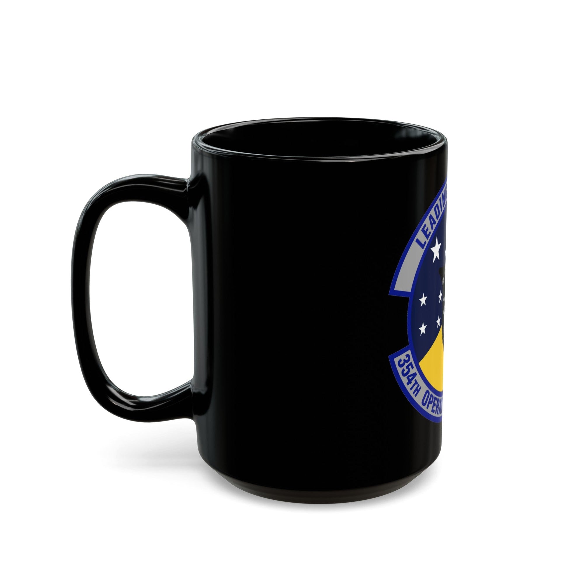 354th Operations Support Squadron (U.S. Air Force) Black Coffee Mug-The Sticker Space