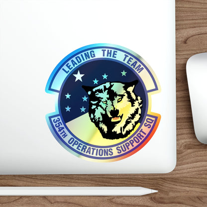 354th Operations Support Squadron (U.S. Air Force) Holographic STICKER Die-Cut Vinyl Decal-The Sticker Space