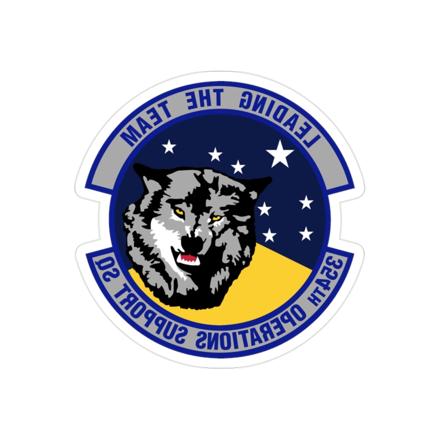 354th Operations Support Squadron (U.S. Air Force) REVERSE PRINT Transparent STICKER-2" × 2"-The Sticker Space