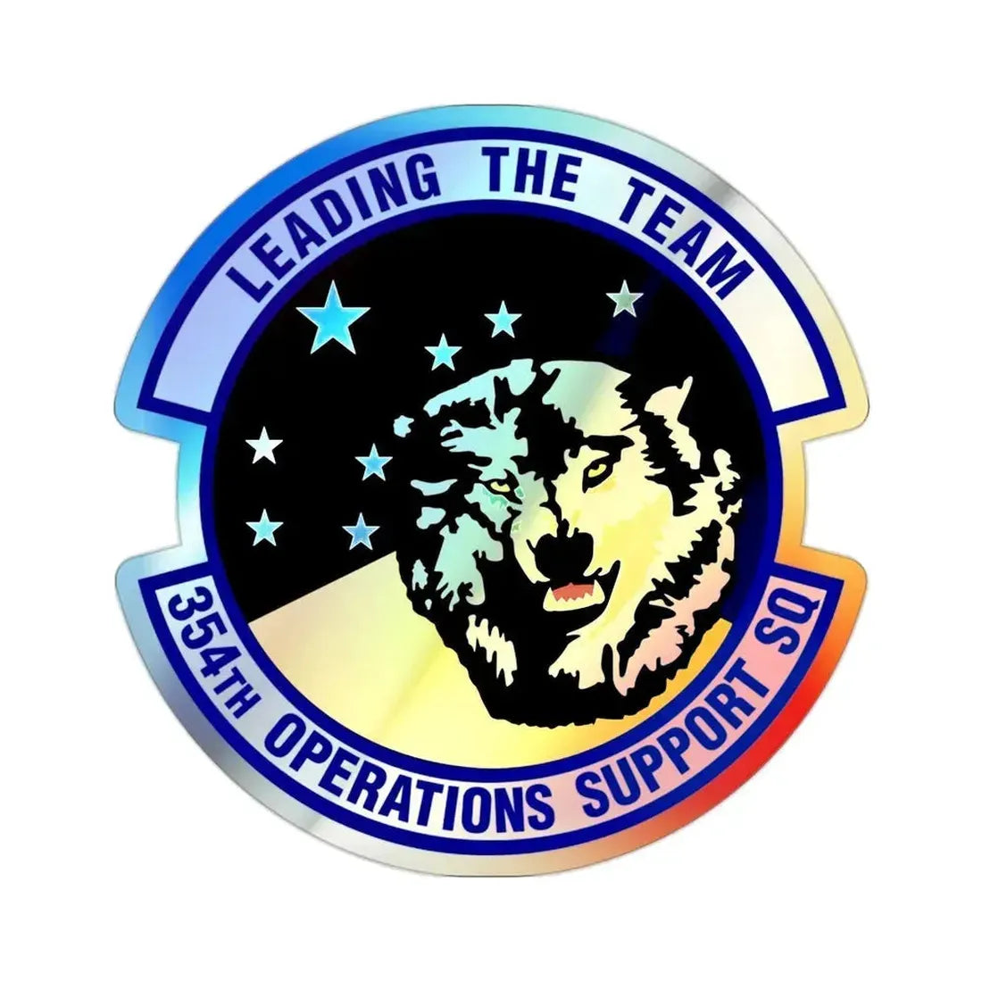 354th Operations Support Squadron (U.S. Air Force) Holographic STICKER Die-Cut Vinyl Decal 2 Inch Holographic - The Sticker Space