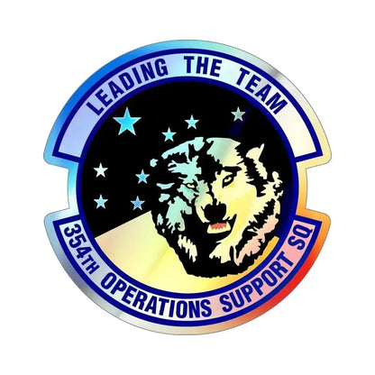 354th Operations Support Squadron (U.S. Air Force) Holographic STICKER Die-Cut Vinyl Decal 6 Inch Holographic - The Sticker Space