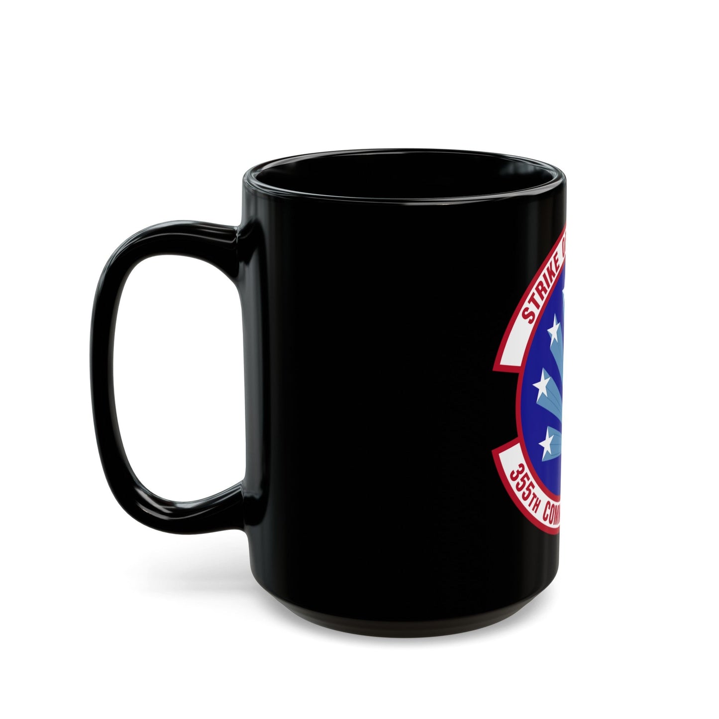 355 Communications Squadron ACC (U.S. Air Force) Black Coffee Mug-The Sticker Space