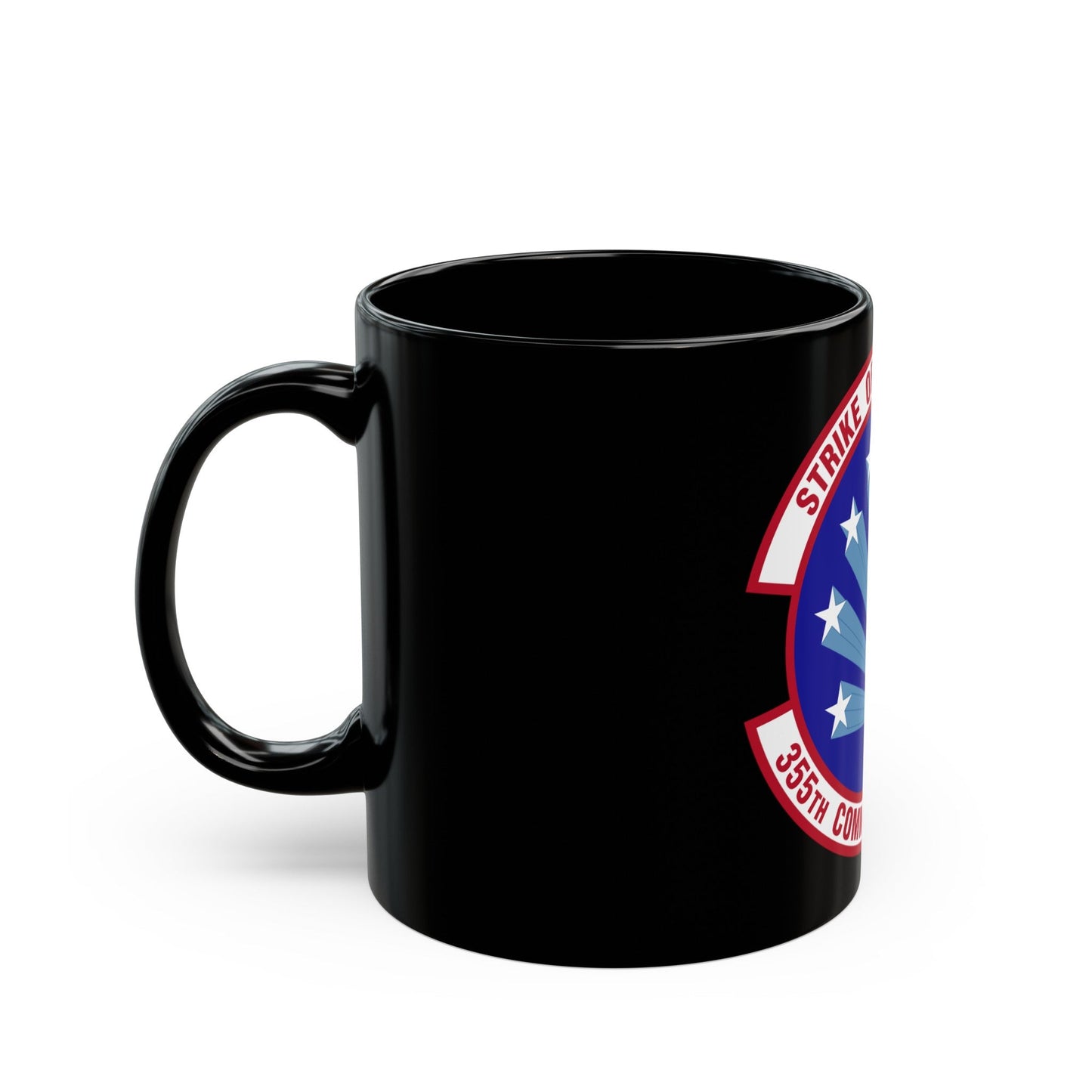 355 Communications Squadron ACC (U.S. Air Force) Black Coffee Mug-The Sticker Space