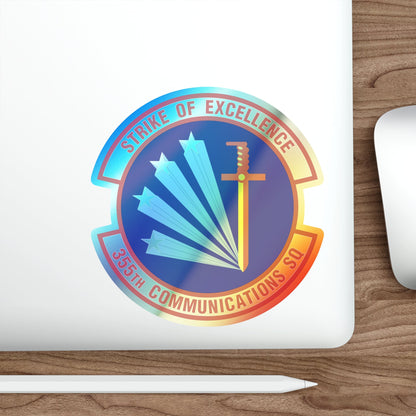 355 Communications Squadron ACC (U.S. Air Force) Holographic STICKER Die-Cut Vinyl Decal-The Sticker Space