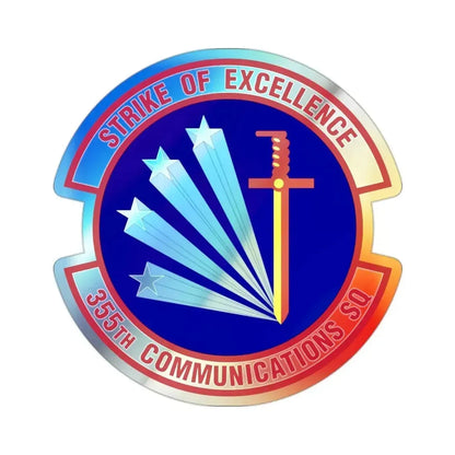 355 Communications Squadron ACC (U.S. Air Force) Holographic STICKER Die-Cut Vinyl Decal - The Sticker Space