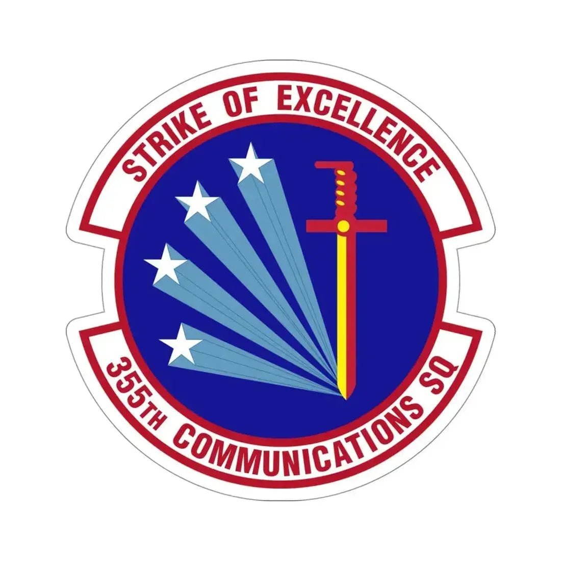 355 Communications Squadron ACC (U.S. Air Force) STICKER Vinyl Die-Cut Decal 4 Inch - The Sticker Space