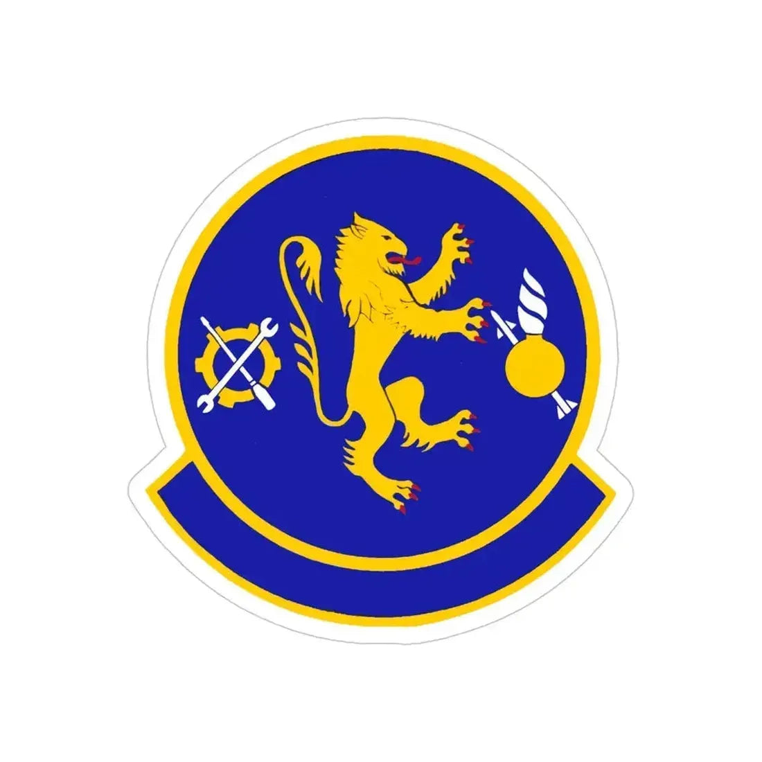 355 Equipment Maintenance Squadron ACC (U.S. Air Force) REVERSE PRINT Transparent Die-Cut STICKER 4 Inch Die-Cut Transparent - The Sticker Space