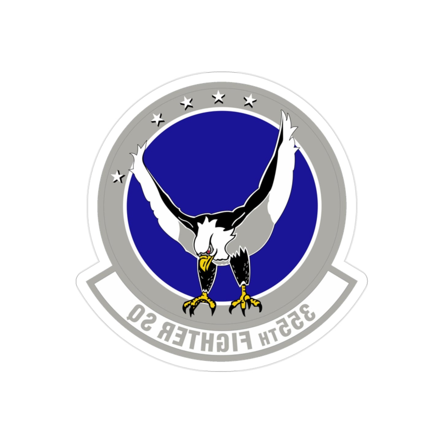 355 Fighter Squadron PACAF (U.S. Air Force) REVERSE PRINT Transparent STICKER-2" × 2"-The Sticker Space