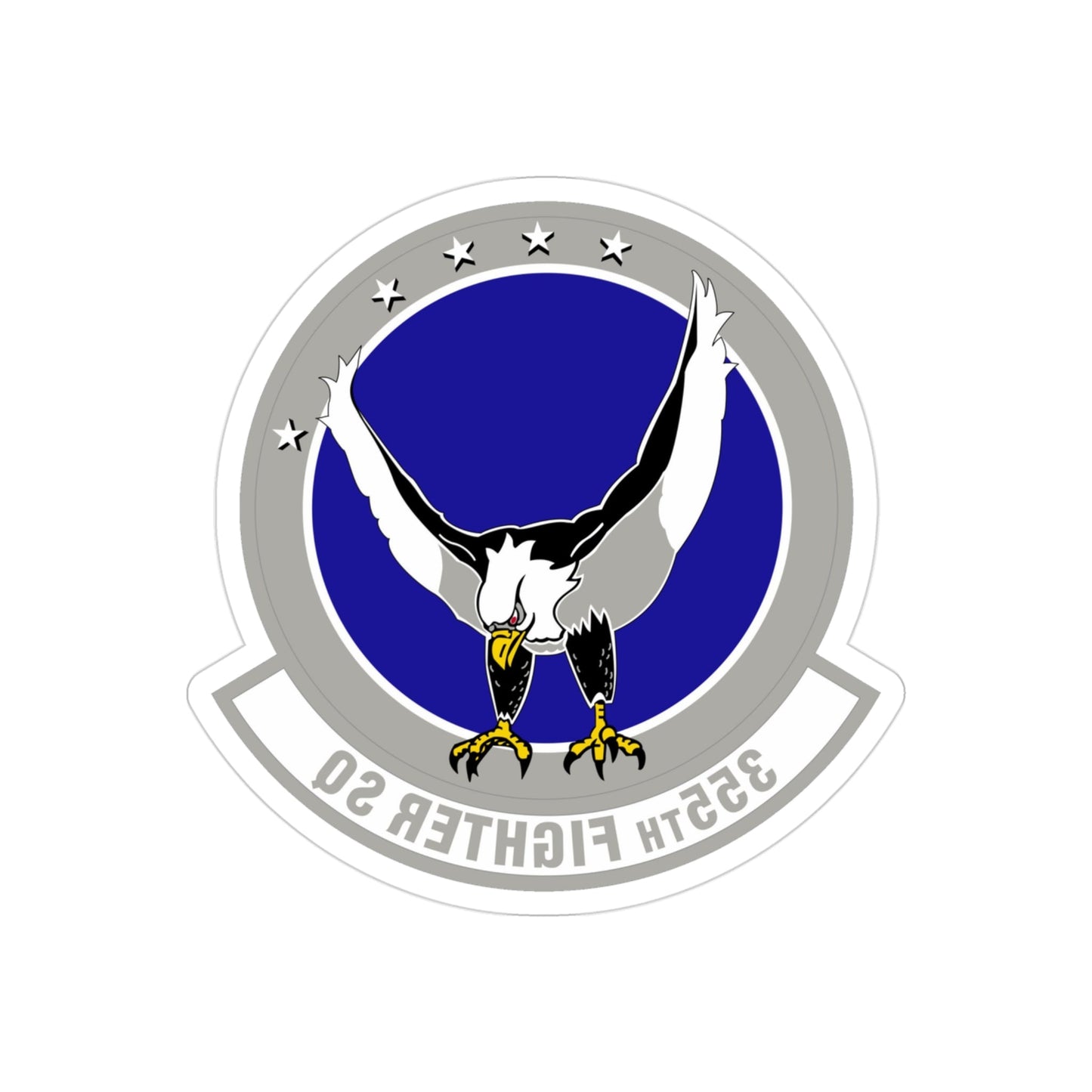 355 Fighter Squadron PACAF (U.S. Air Force) REVERSE PRINT Transparent STICKER-3" × 3"-The Sticker Space