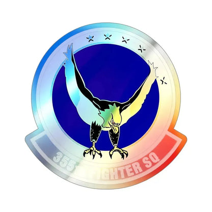 355 Fighter Squadron PACAF (U.S. Air Force) Holographic STICKER Die-Cut Vinyl Decal 5 Inch Holographic - The Sticker Space