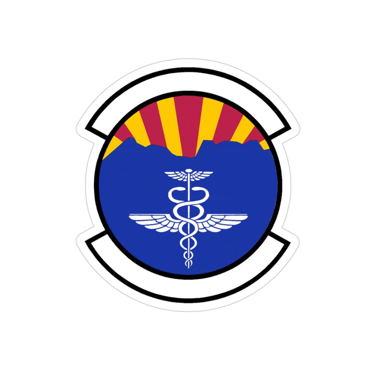 355 Operational Medical Readiness Squadron ACC (U.S. Air Force) REVERSE PRINT Transparent STICKER-3" × 3"-The Sticker Space