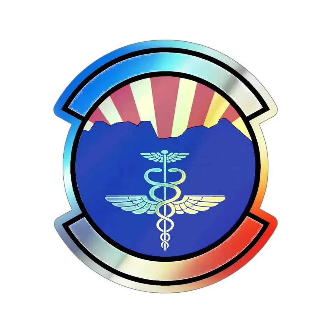 355 Operational Medical Readiness Squadron ACC (U.S. Air Force) Holographic STICKER Die-Cut Vinyl Decal 5 Inch Holographic - The Sticker Space
